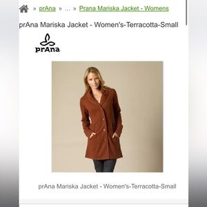 Prana Mariska Button Front Jacket Cardigan Women’s Medium M Terracotta Pockets